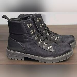 Cliffs White Mountain Women's Clavicle Black Comfort Lace Up Combat Boots Sz 11M